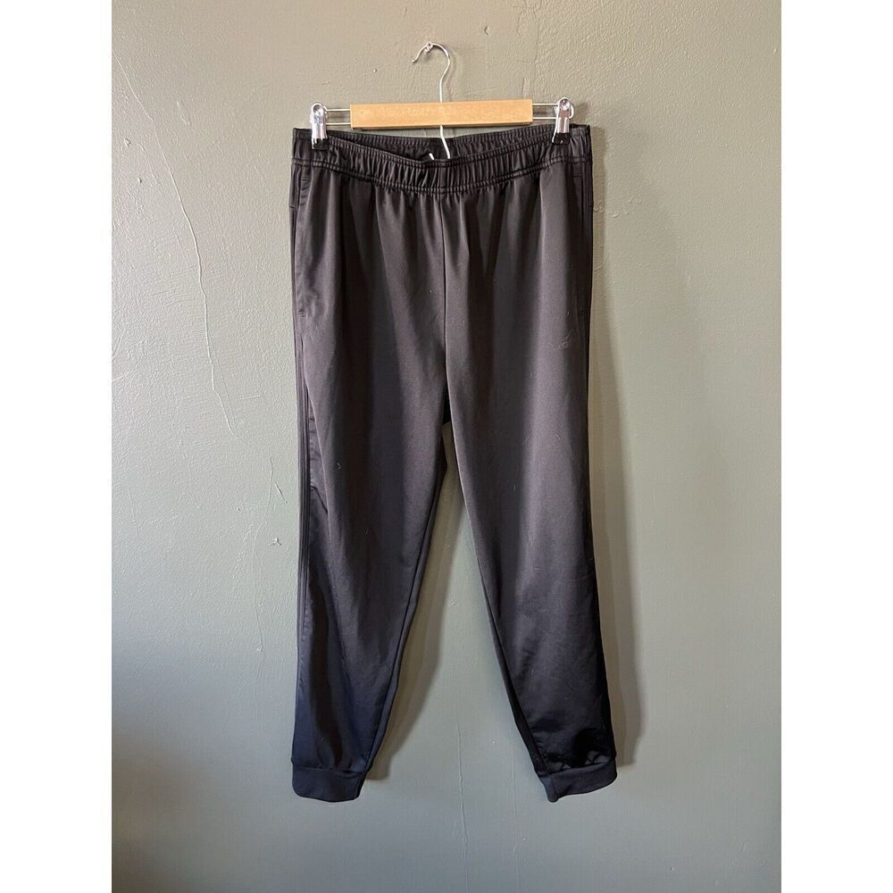 Adidas Men Black Athletic Sweatpants Pull On Size Medium